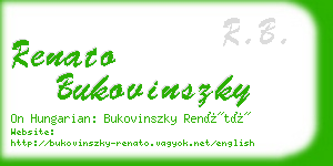 renato bukovinszky business card